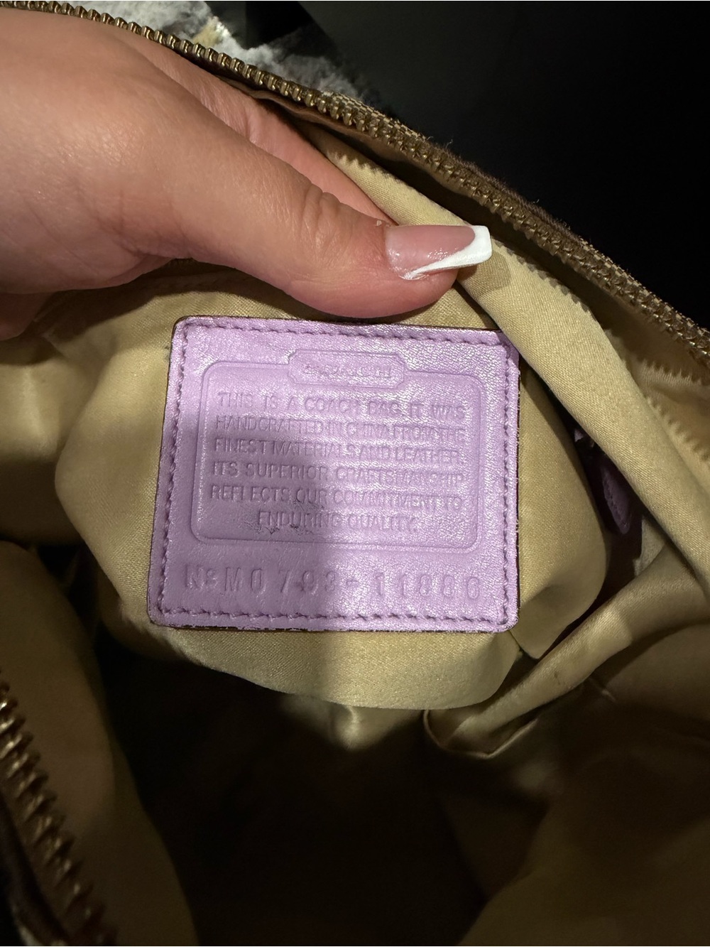 vintage Coach signature monogram canvas hobo bag - Picture 5 of 5